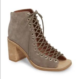 Jeffrey Campbell Squared Toe Cors-3 Lace Up Bootie
